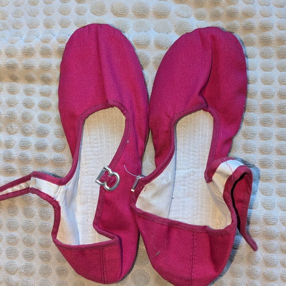 Hot Pink Flats with a strap